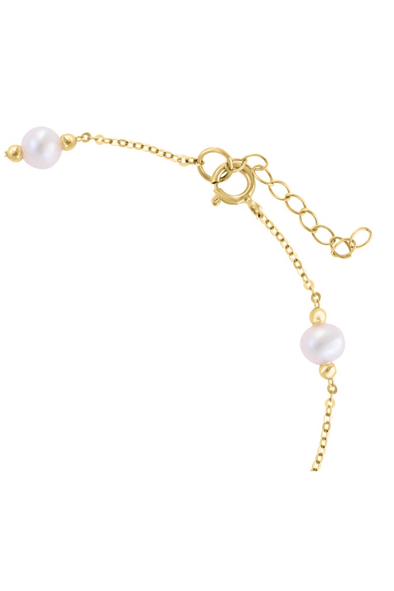 14K Yellow Gold Clover Mother of Pearl & Freshwater Pearl Bracelet, Alternate, color, GOLD MULTI