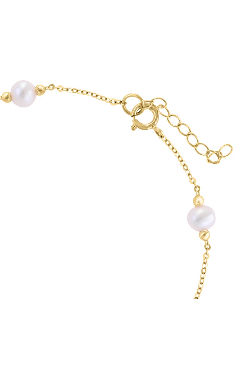 EFFY 14K Yellow Gold Clover Mother of Pearl & Freshwater Pearl Bracelet, Alternate, color, Gold Multi