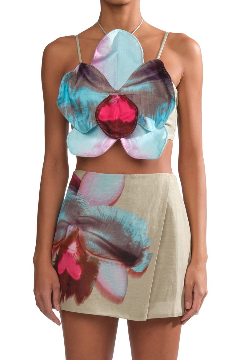 Orielle asymmetrical skirt, Alternate, color, Sage Orchid