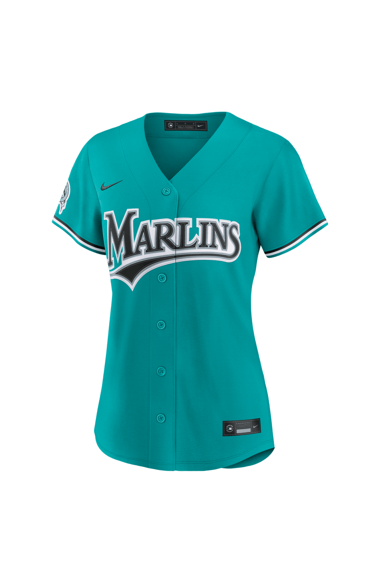 Nike Women's Nike Teal Miami Marlins Alternate Stadium Jersey, Alternate, color, Teal