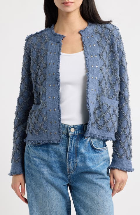Diamond Fringe Knit Jacket