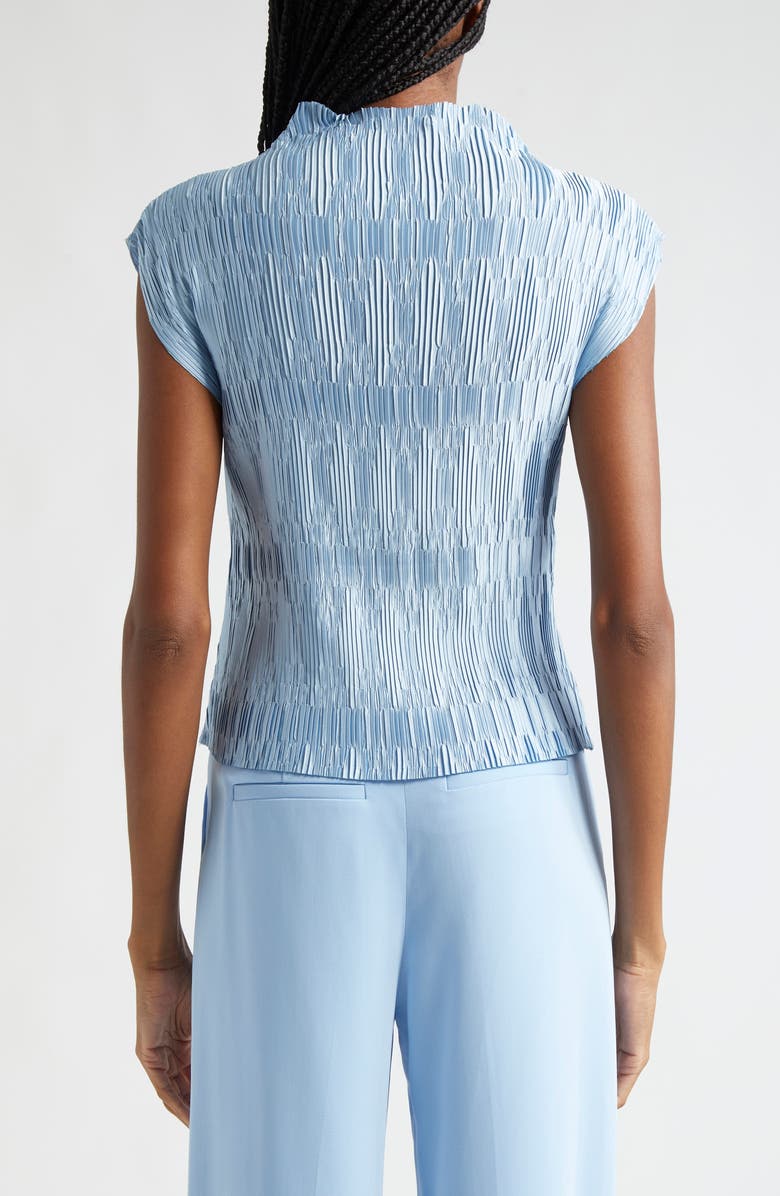 Veronica Beard Foxe Textured Top, Alternate, color, Blue Sky