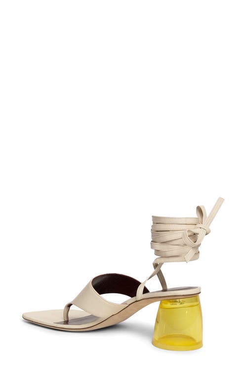 Staud Adora Lucite® Sandal In Cream Goldie