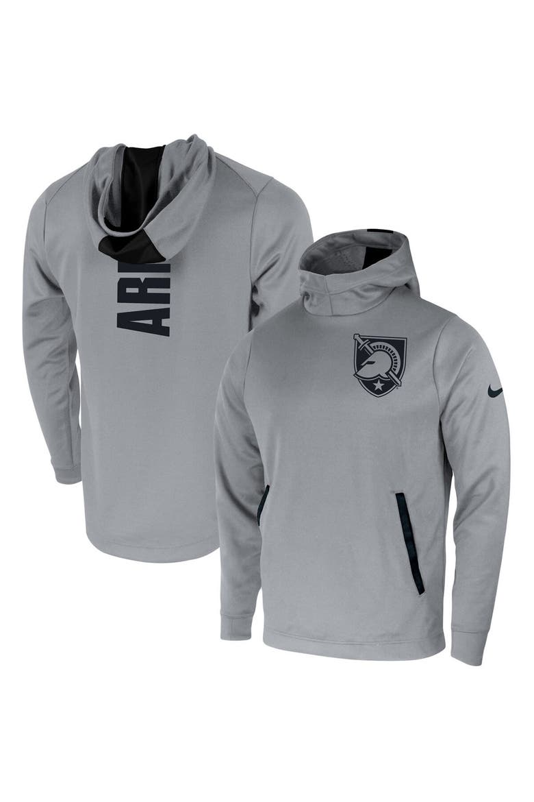 Men's Nike Gray Army Black Knights 2-Hit Performance Pullover Hoodie, Main, color, Gray