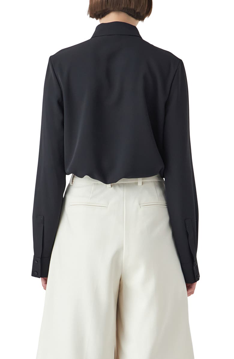 Grey Lab Neck Tie Shirt, Alternate, color, Black