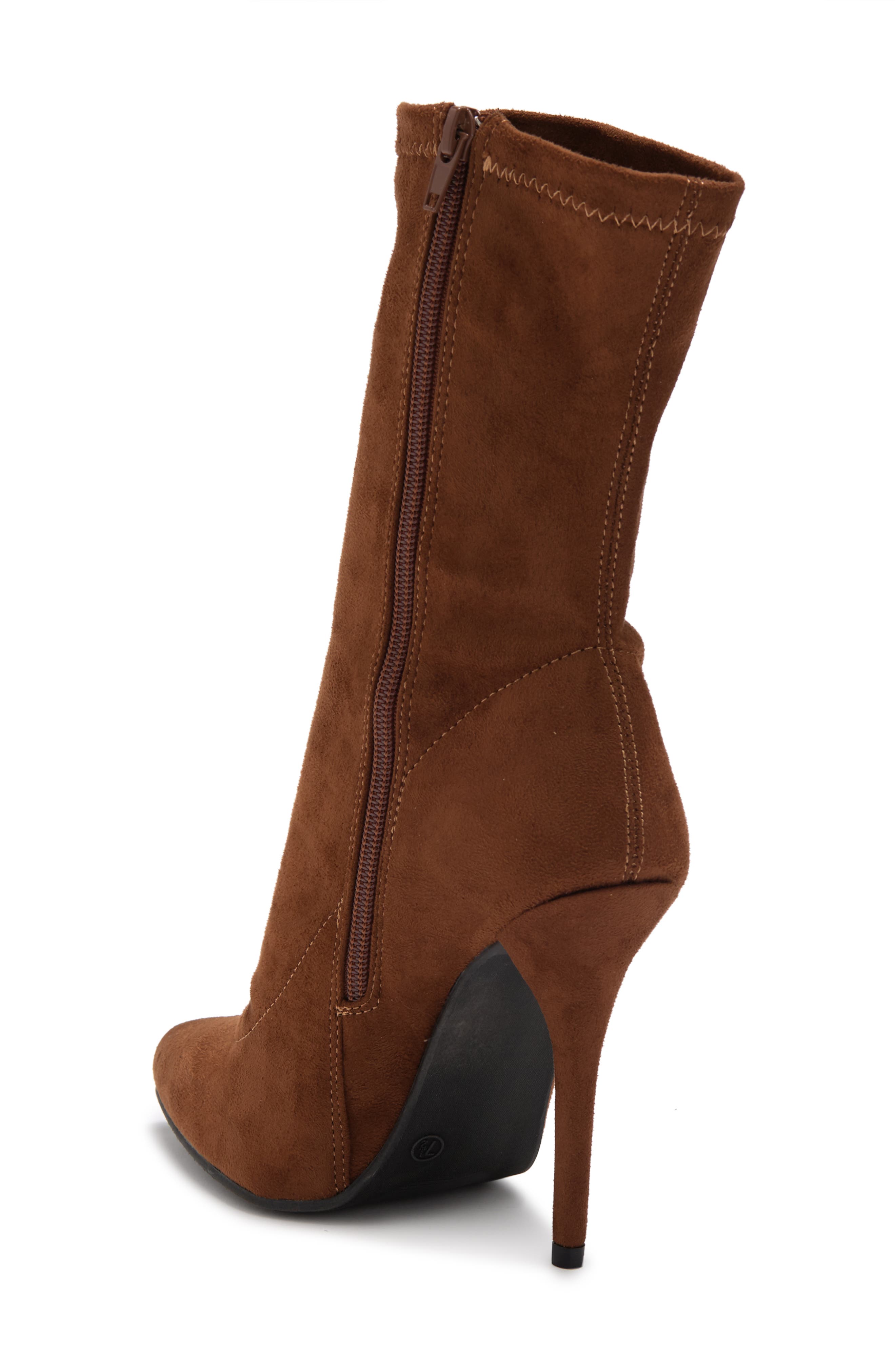 Pointed Toe Bootie, Alternate, color, BROWN