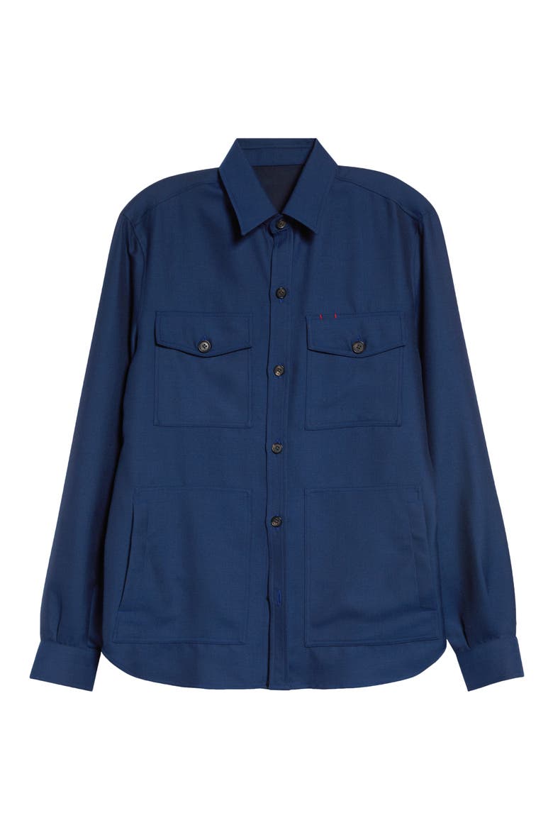The Wool & Cashmere Overshirt, Main, color, BLUE