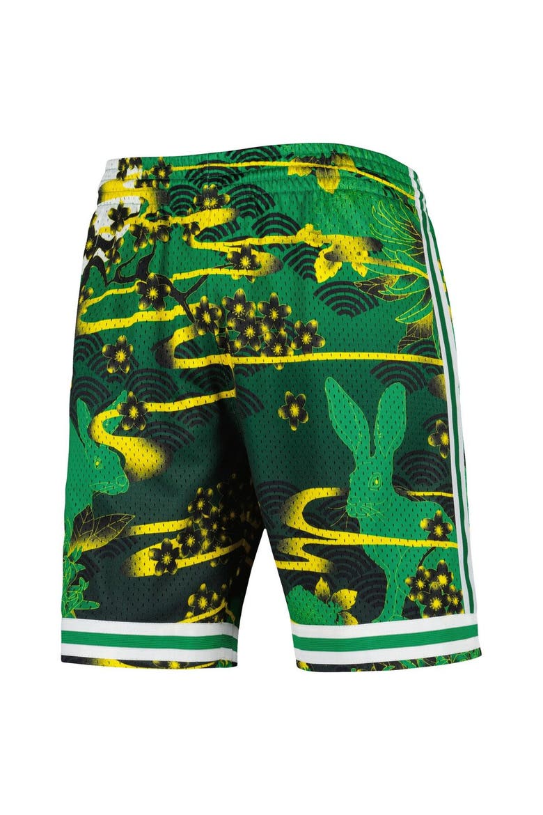Men's Mitchell & Ness  Kelly Green Boston Celtics Lunar New Year Swingman Shorts, Alternate, color, Kelly Green