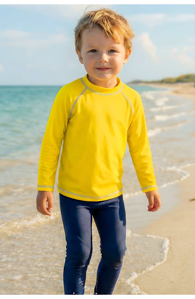 CITY THREADS Baby Boys UPF 50+ Long Sleeve Rashguard, Alternate, color, Black