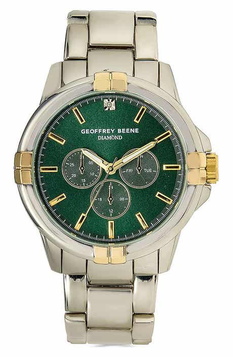 GEOFFREY BEENE Genuine Diamond Chronograph Bracelet Watch, 41mm - 0.001ct.