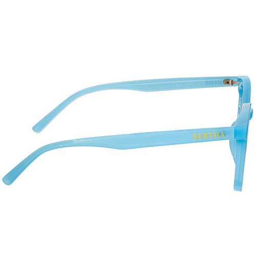 Bertha Betty Polarized Sunglasses In Light Blue/orange