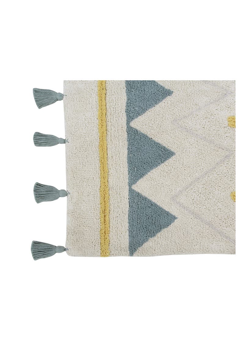 Zigzag Stripe Washable Rug, Alternate, color, VINTAGE BLUE