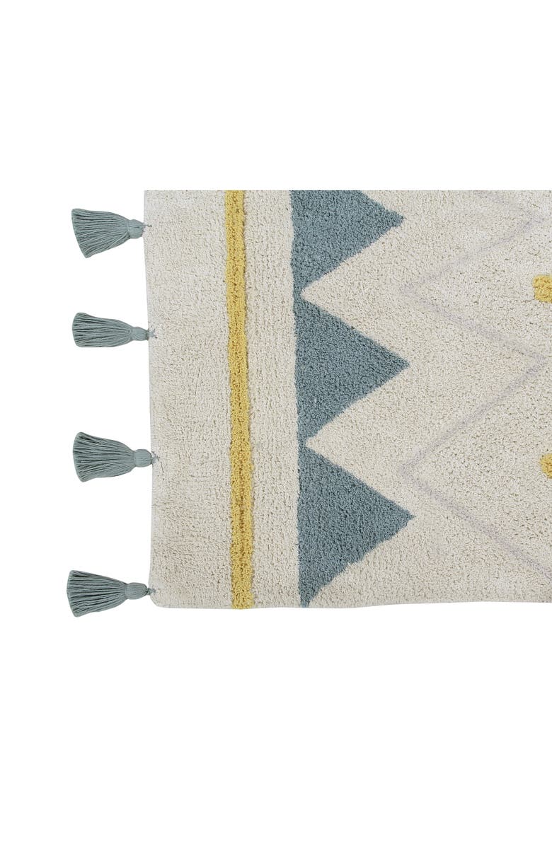 Lorena Canals Zigzag Stripe Washable Rug, Alternate, color, Vintage Blue