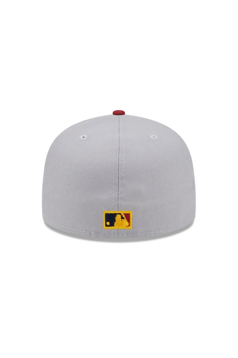 Men's New Era Gray/Red Boston Red Sox  Navy Undervisor 59FIFTY Fitted Hat, Alternate, color, Gray