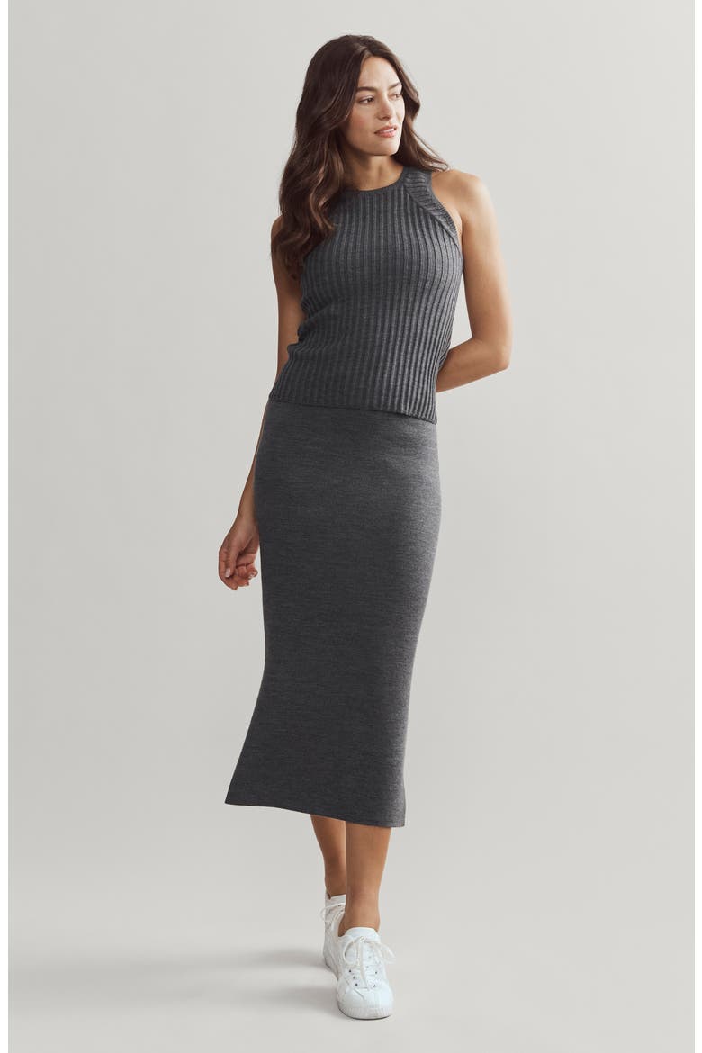 Porto Tank Sweater, Alternate, color, CHARCOAL HEATHER