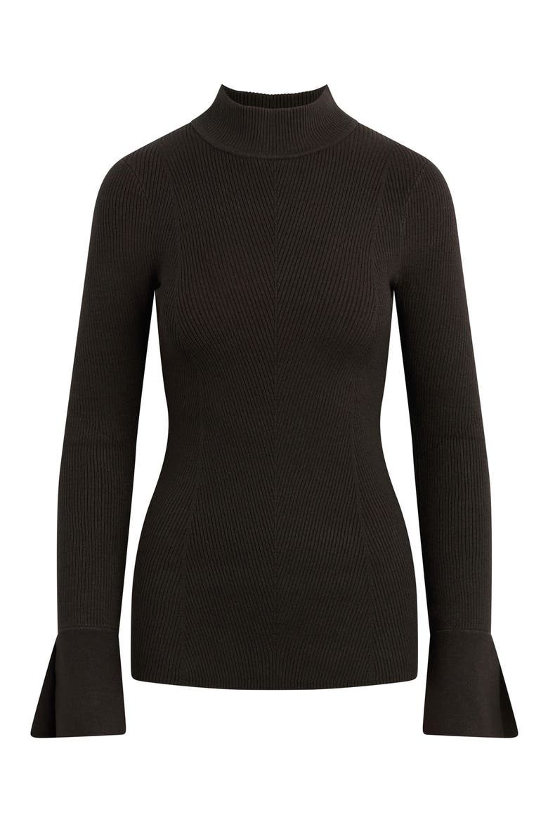 The Runway Rib Turtleneck Sweater, Alternate, color, CHARCOAL
