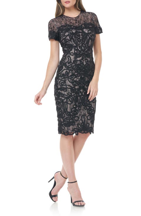 Soutache Lace Cocktail Dress