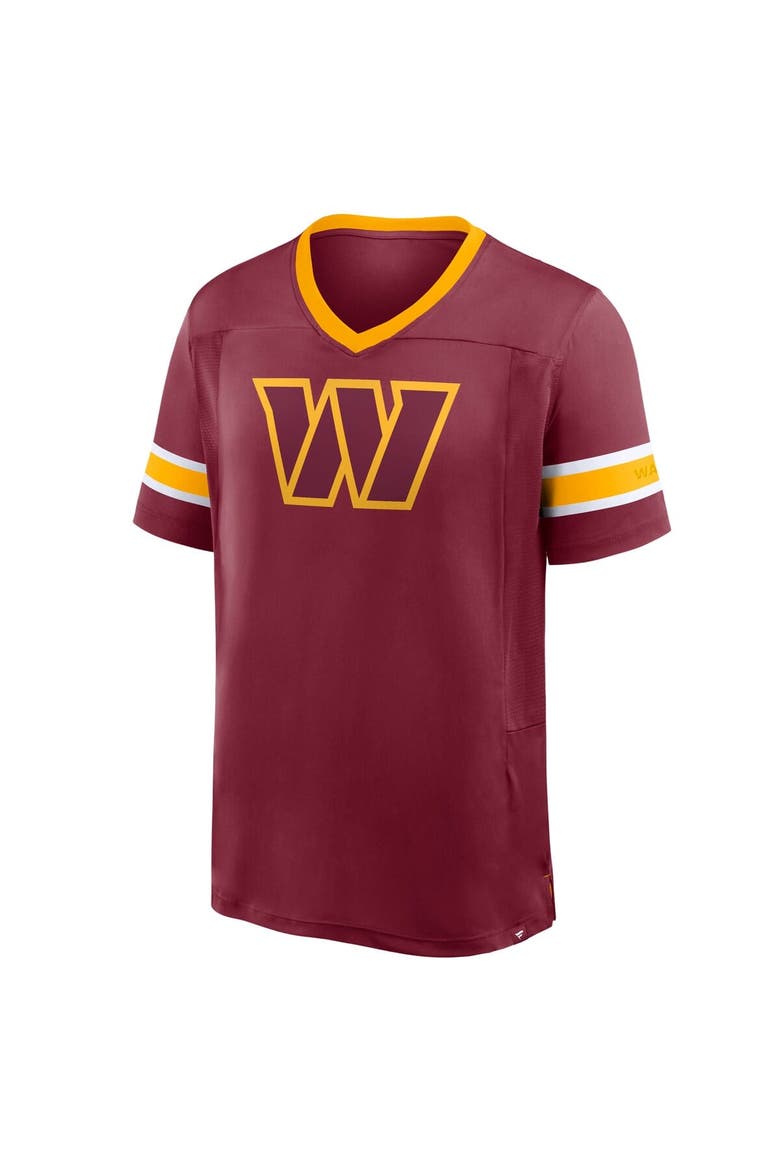 Men's Fanatics Burgundy Washington Commanders Hometown Premium Hashmark V-Neck T-Shirt, Alternate, color, Burgundy