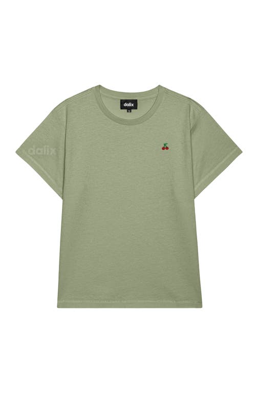 Dalix Womens Lil Cherry Lightweight High Waisted Tee In Green