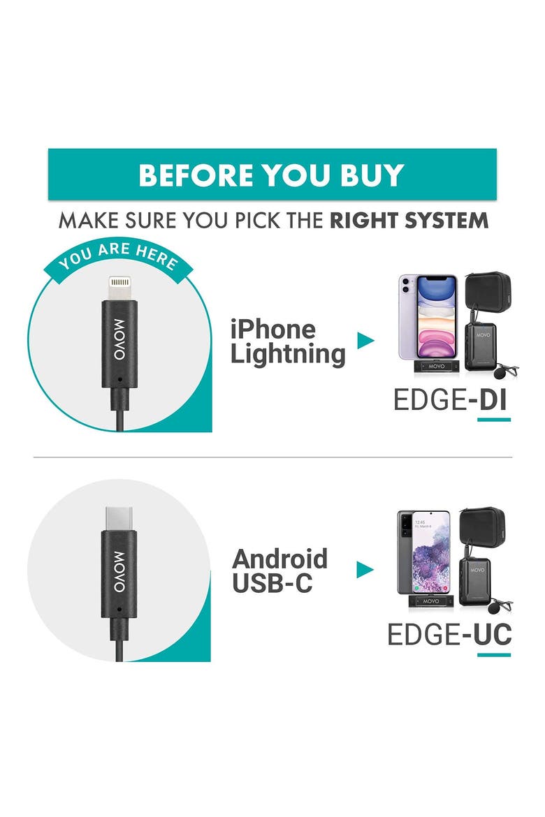Edge-DI Wireless Lavalier for iPhone, Alternate, color, Black