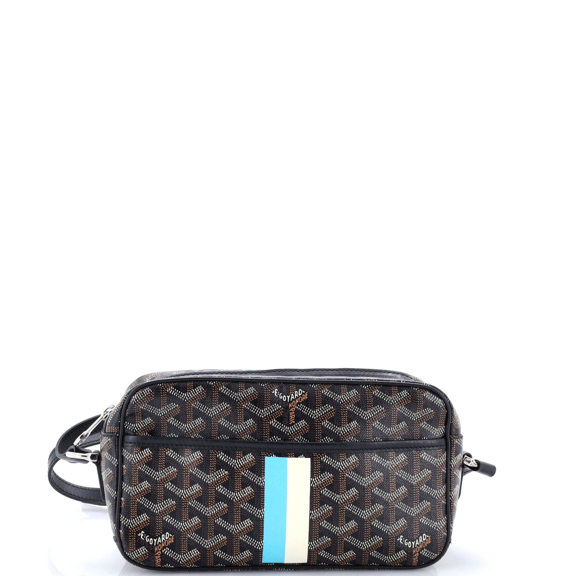 Cap Vert Bag Printed Coated Canvas, Main, color, Black