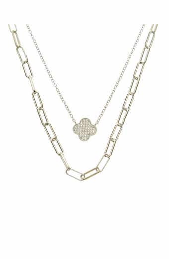 Clover Layered Link Necklace