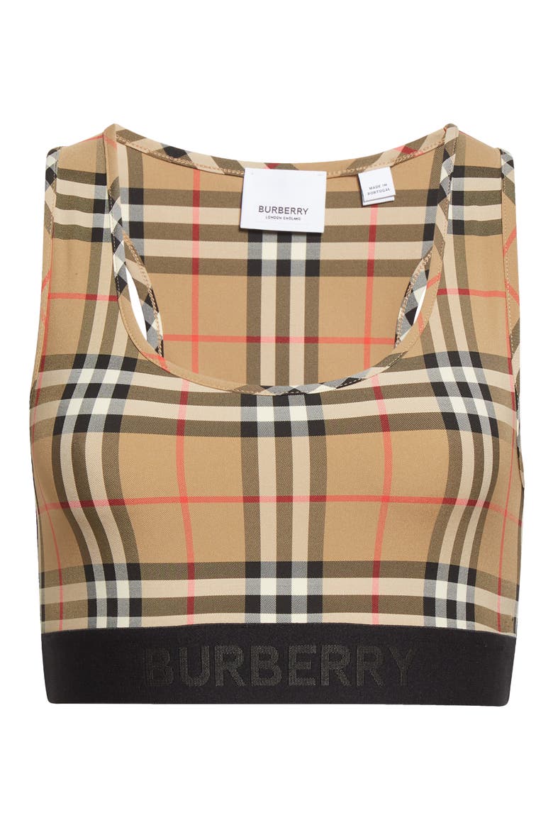 Dalby Check Sports Bra, Alternate, color, ARCHIVE BEIGE IP CHK