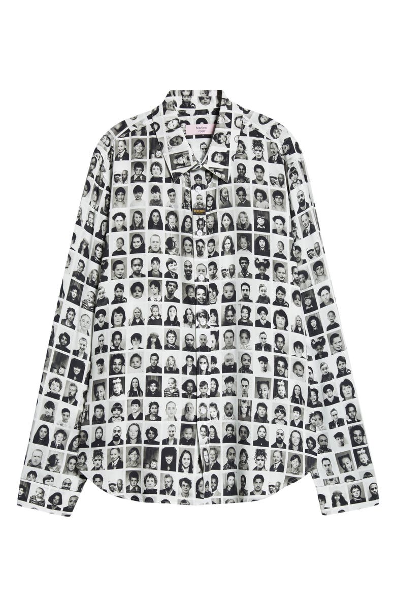 Martine Rose Classic Photo Print Button-Up Shirt, Alternate, color, 