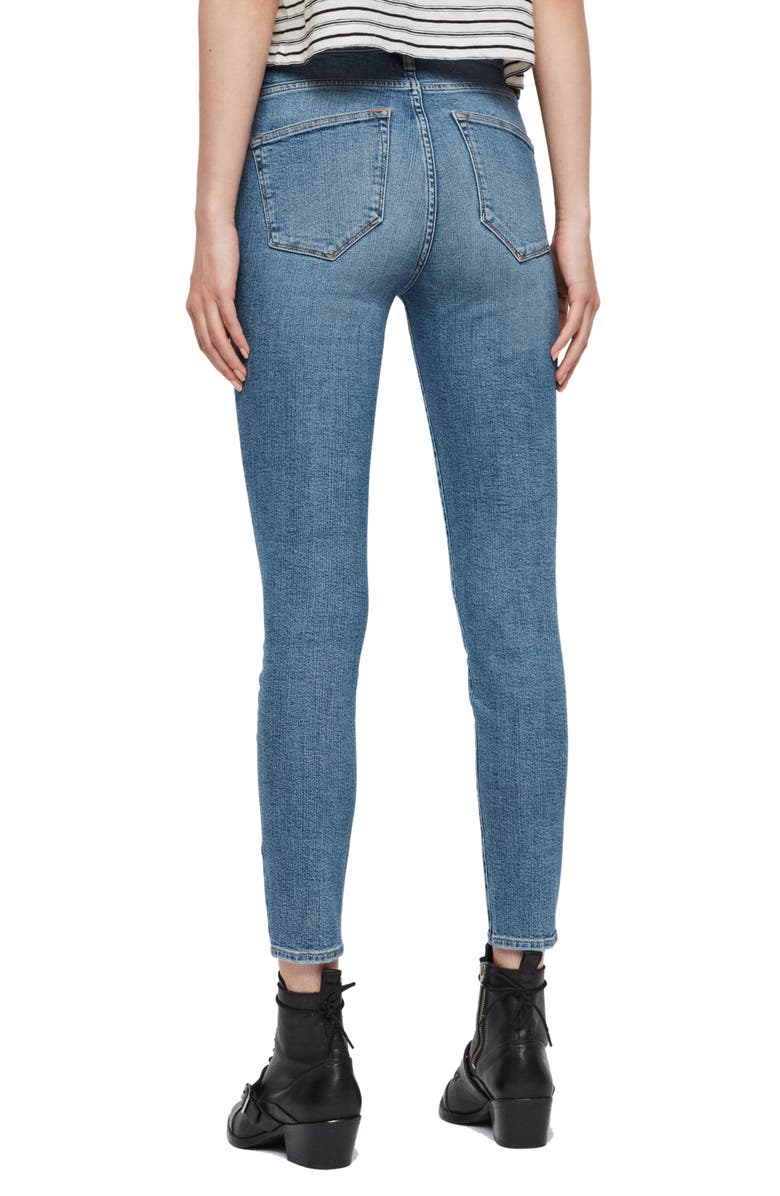 AllSaints Roxanne Ankle Skinny Jeans, Alternate, color,