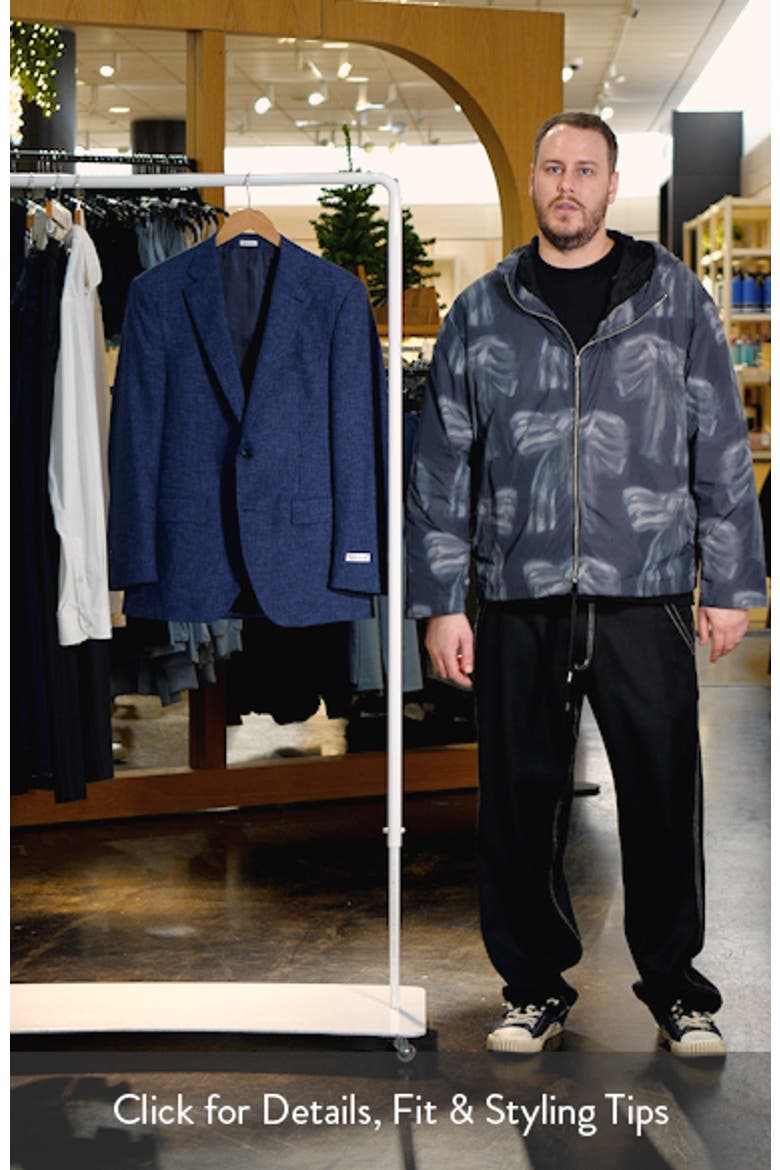 Flynn Classic Fit Blue Microcheck Wool Sport Coat video