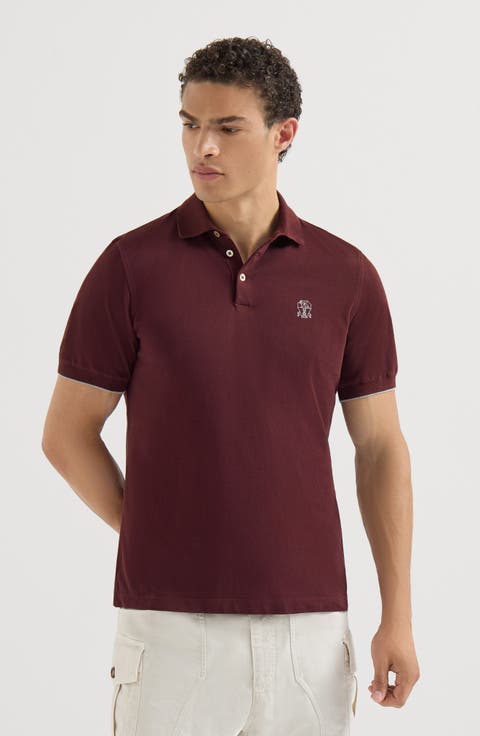 Cotton piqué polo shirt with logo