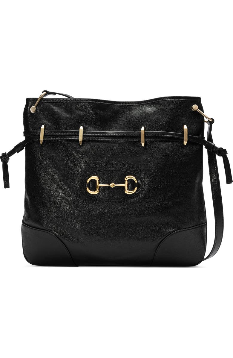 Gucci Large 1955 Horsebit Leather Messenger Bag, Main, color,