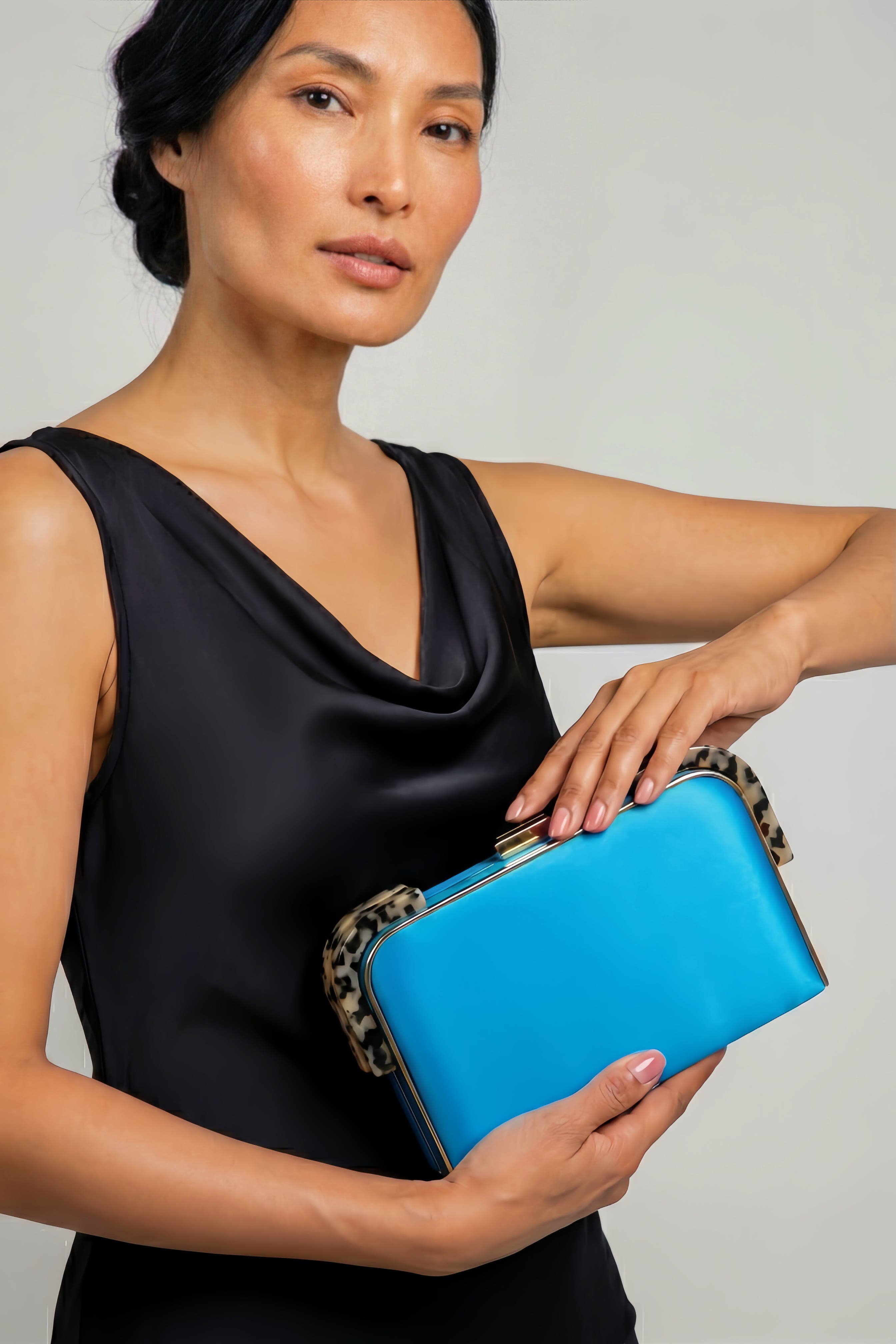 LarAllan Liz Satin Clutch, Alternate, color, 