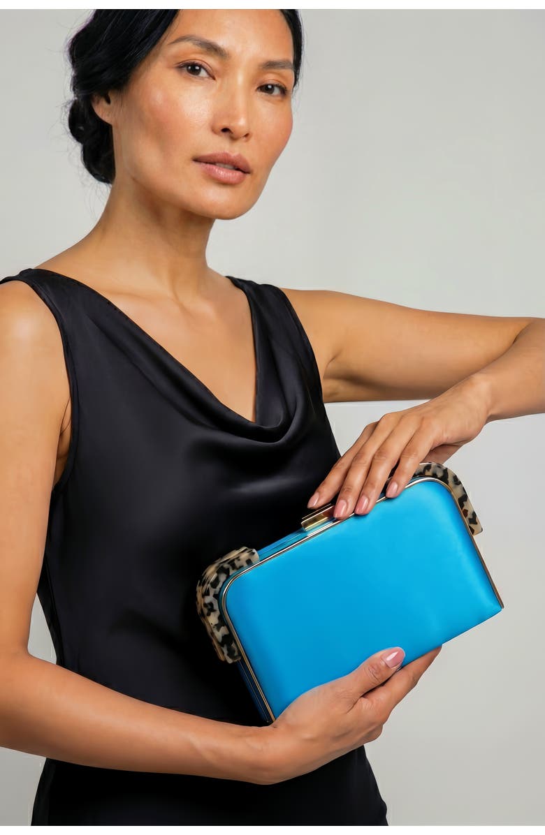 LarAllan Liz Satin Clutch, Alternate, color,