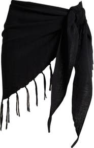 Vitamin A® Sirena Tassel Linen Blend Sarong