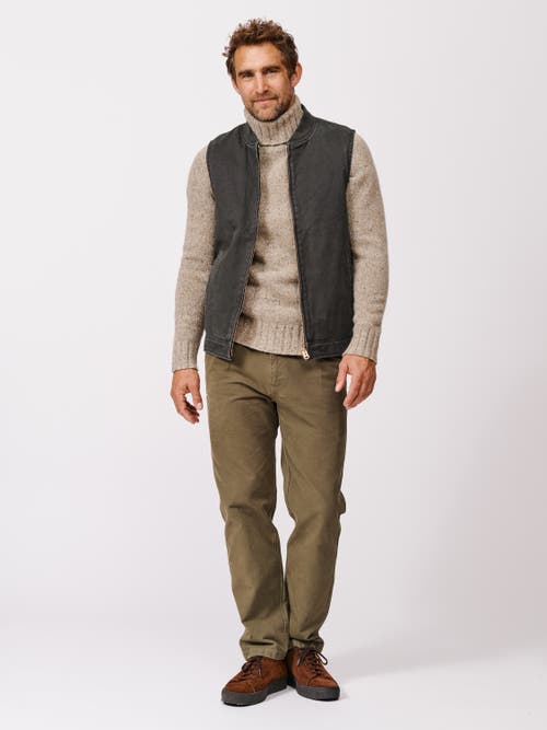 Aubin Duke Canvas Gilet Vest In Black