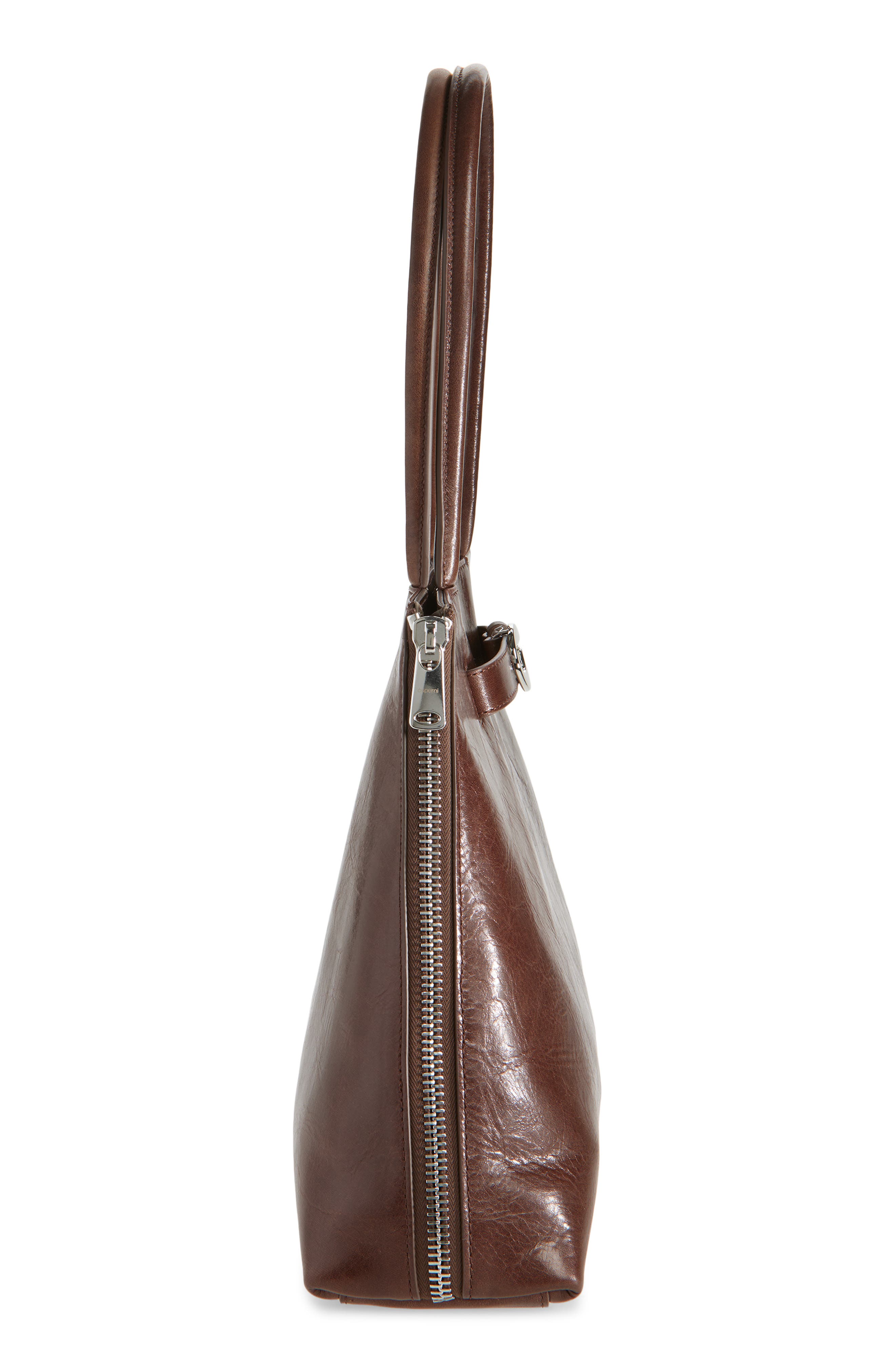 Data Leather Tote, Alternate, color, BRW BROWN