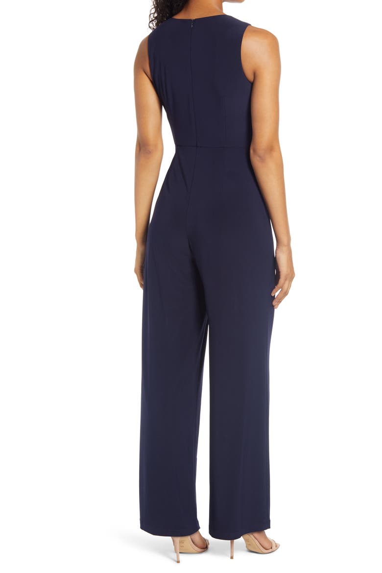 Sleeveless Ruched Waist Jumpsuit, Alternate, color, NAVY