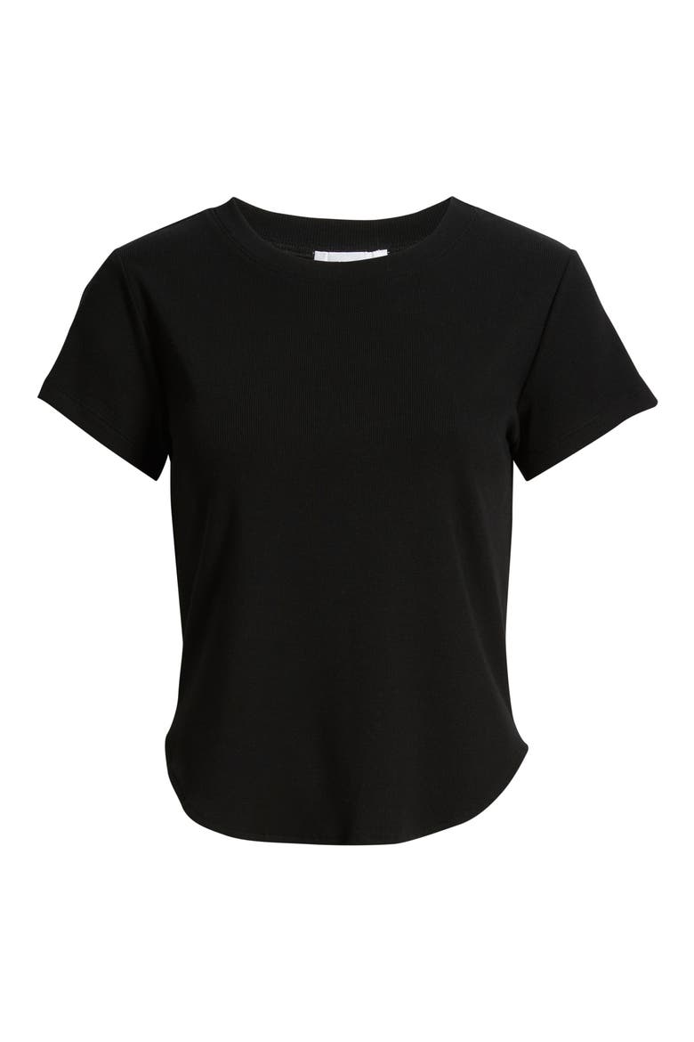 Crawford Short Sleeve Top, Alternate, color, BLACK