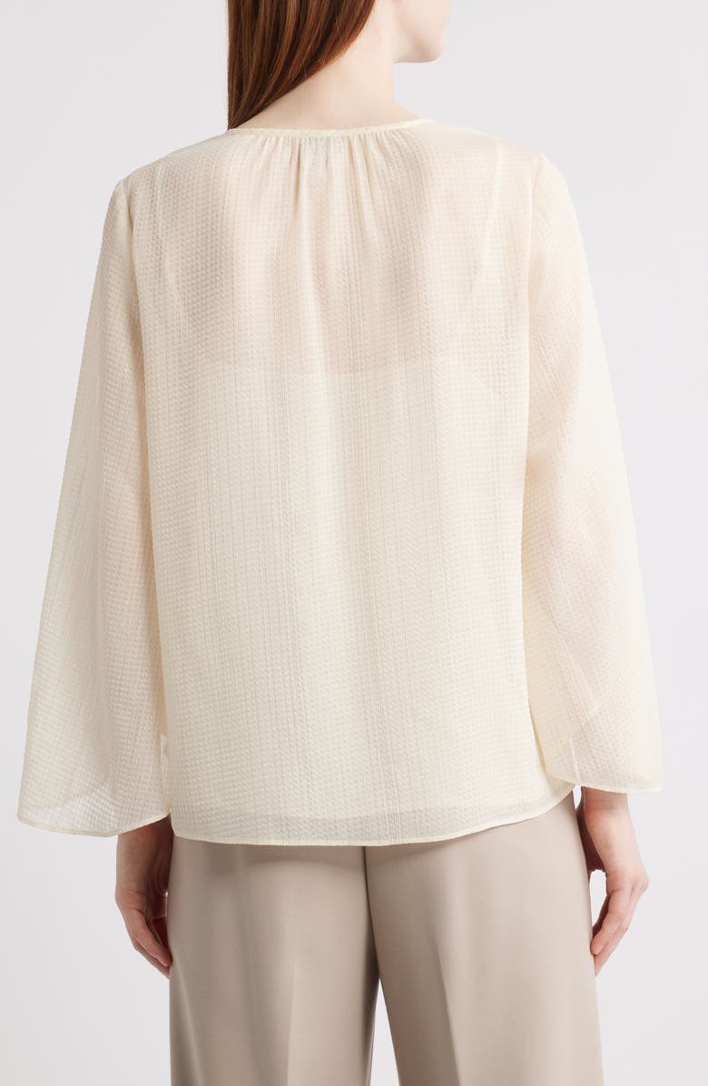 Anne Klein Metallic Tie Neck Top, Alternate, color, 