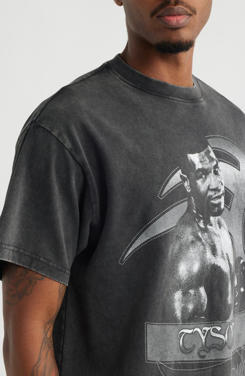 ID Supply Co Mike Tyson Banner Cotton Graphic T-Shirt, Alternate, color, Black Wash