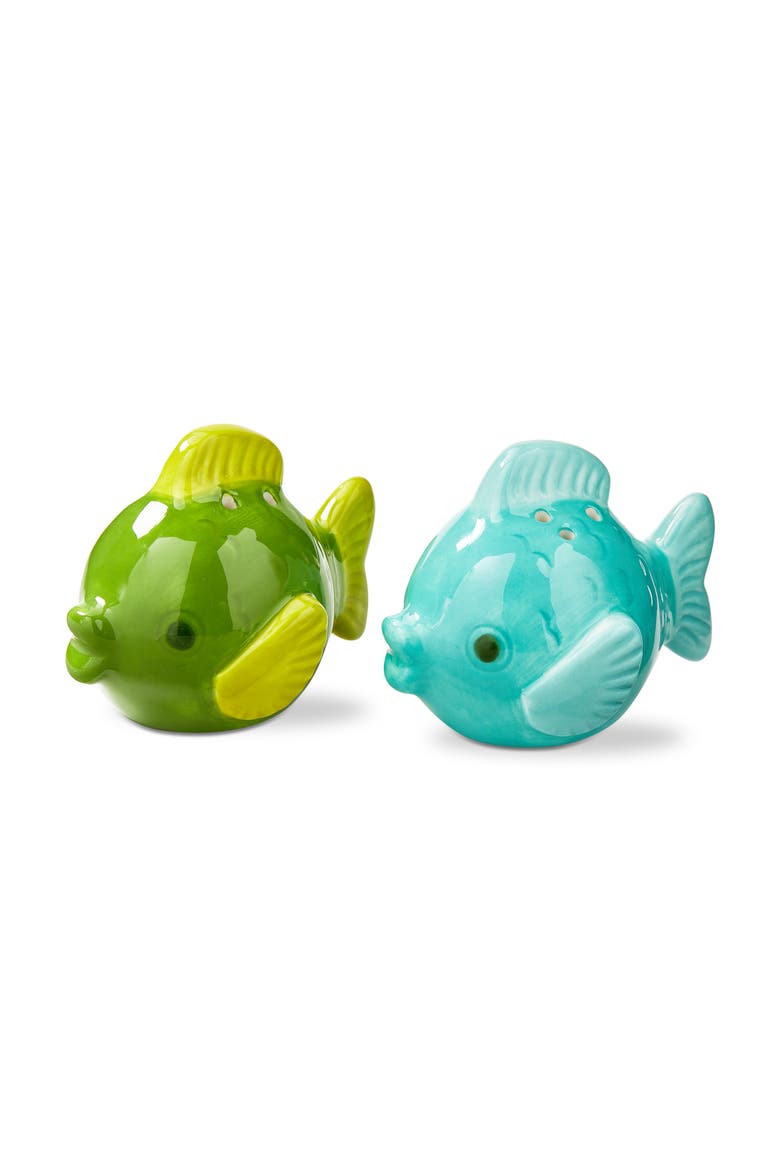 Fish S&P S/2 Multi Earthenware Summer, Main, color, Blue
