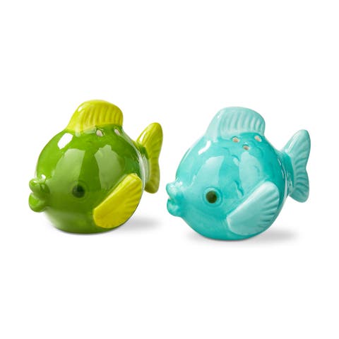 Fish S&P S/2 Multi Earthenware Summer