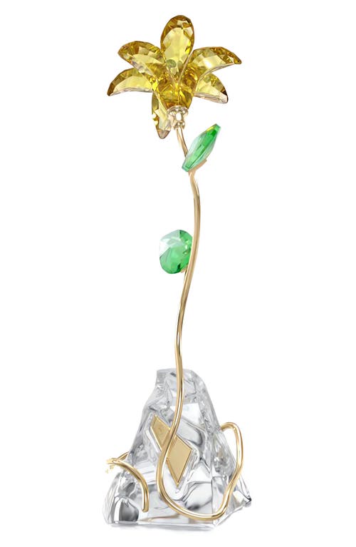 Swarovski Florere Lily Crystal Figurine In Yellow