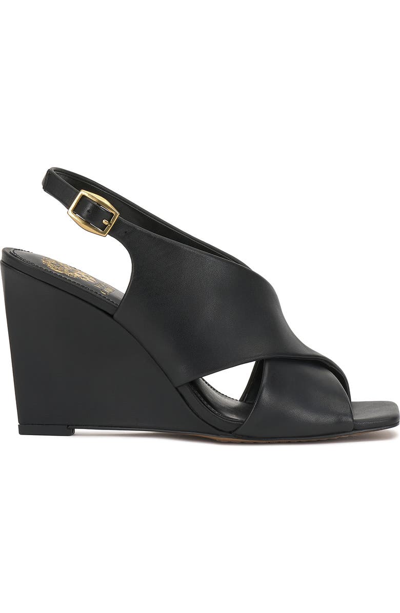 Vince Camuto Ameira Slingback Wedge Sandal, Alternate, color, Black