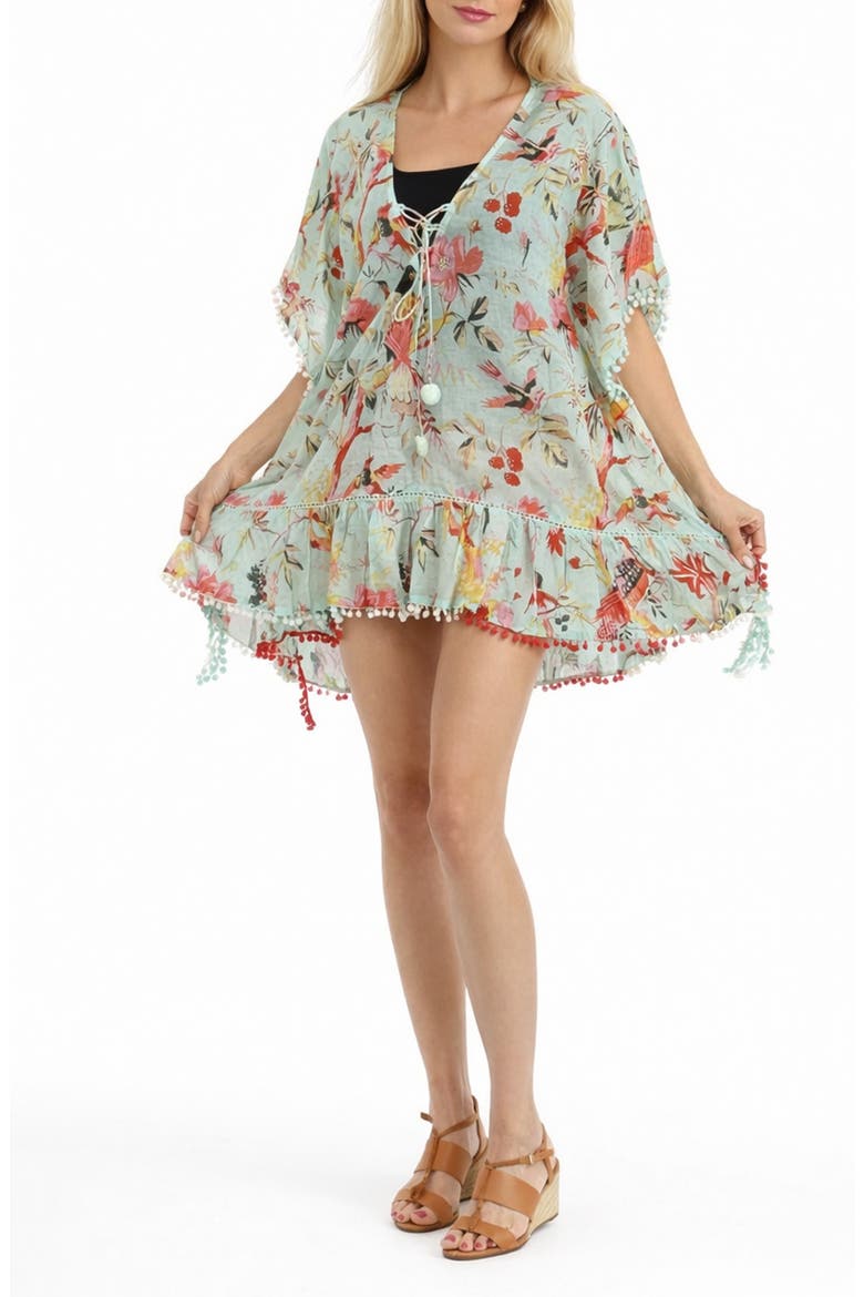 Bird Short  Cover-Up, Main, color, AQUA