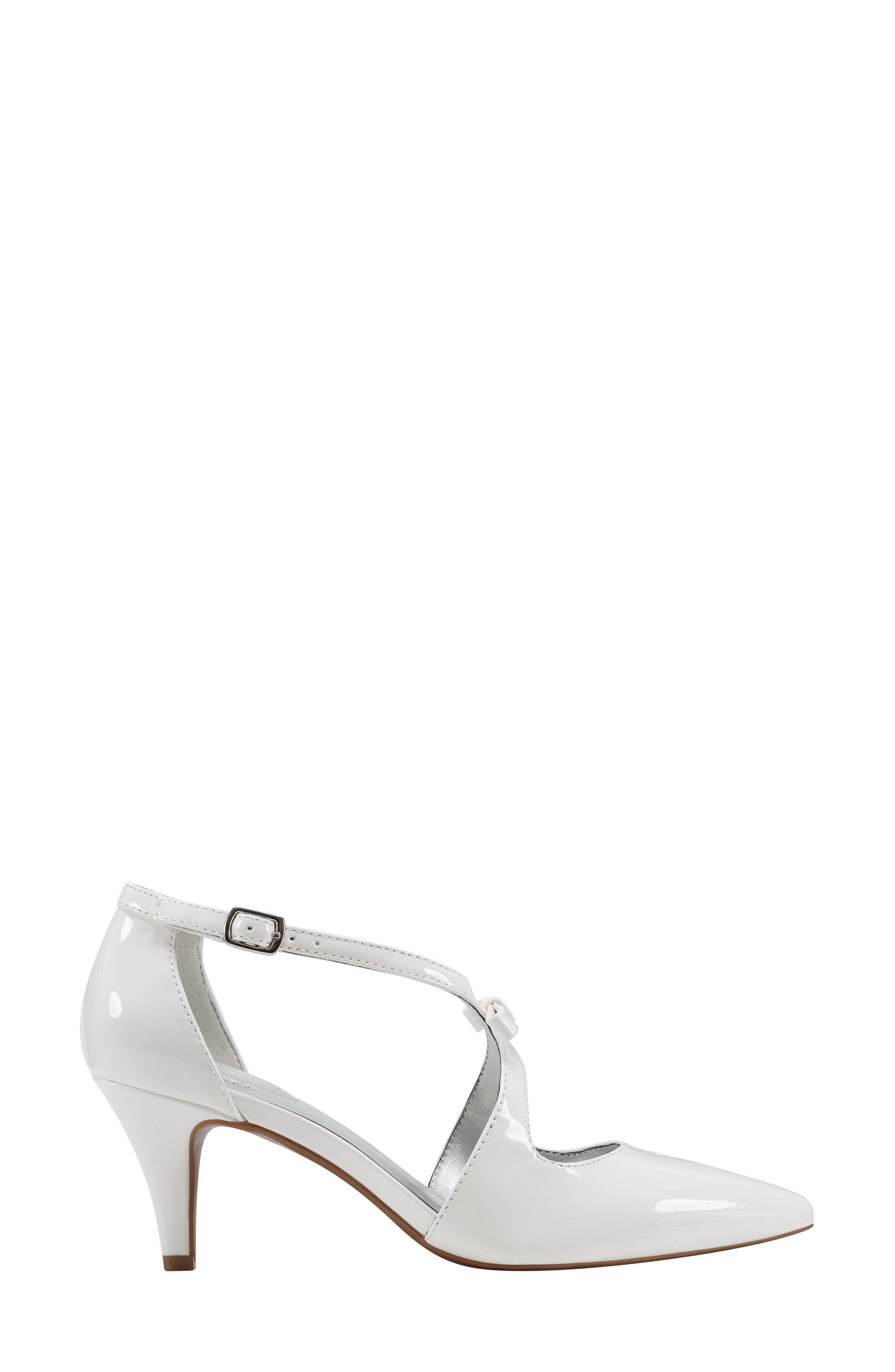 Zeffer Kitten Heel Pump, Alternate, color, IVORY PATENT