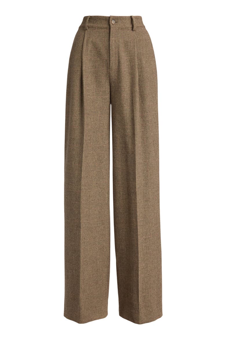 Brushed Wool Suit Pants, Alternate, color, BROWN/ MULTI