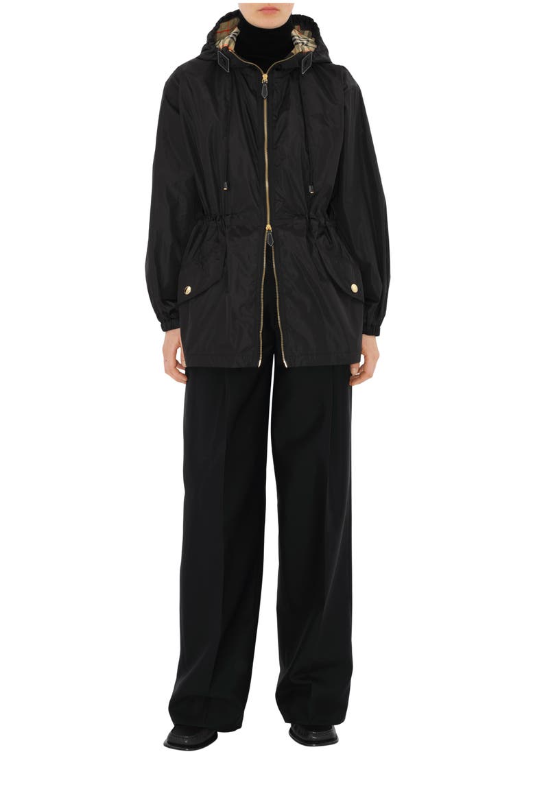 Nylon Hooded Jacket, Main, color, Black