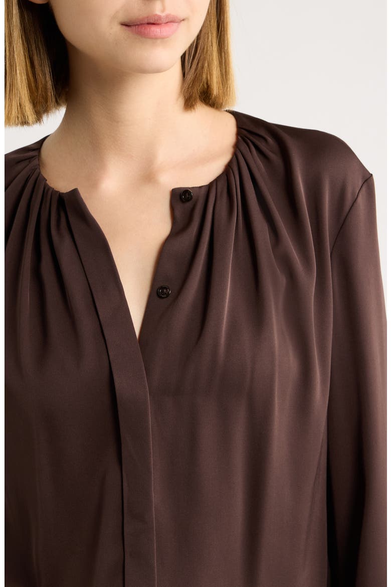 Banorah Silk Blend Pleated Top, Alternate, color, MOLE